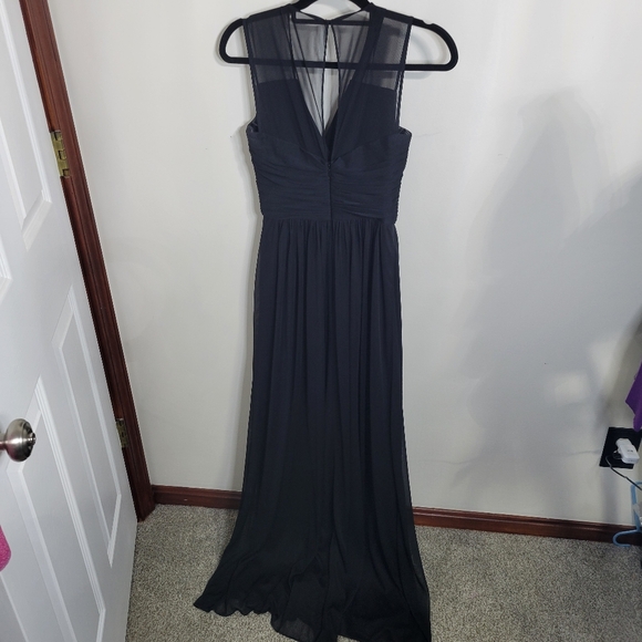 Alfred Sung Beaitiful Black Dress Bridesmaid Prom, Size 4 - Picture 4 of 6